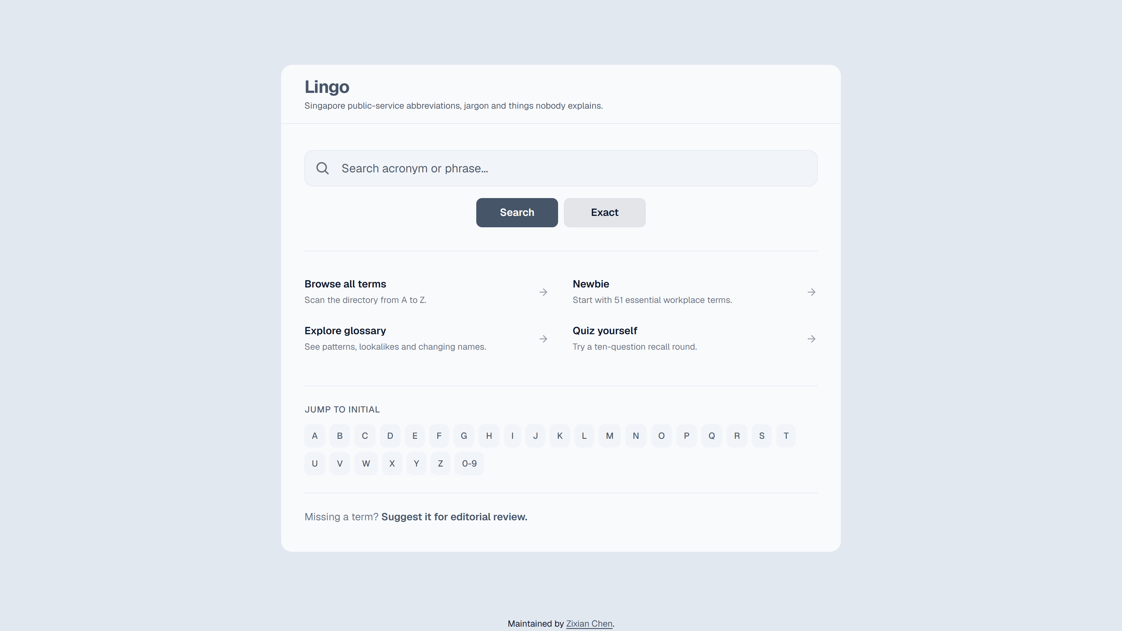 Lingo screenshot