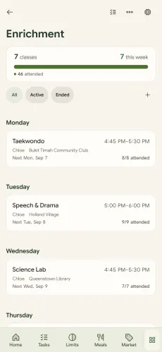 Cubby enrichment schedule