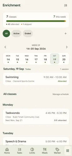 Cubby enrichment schedule
