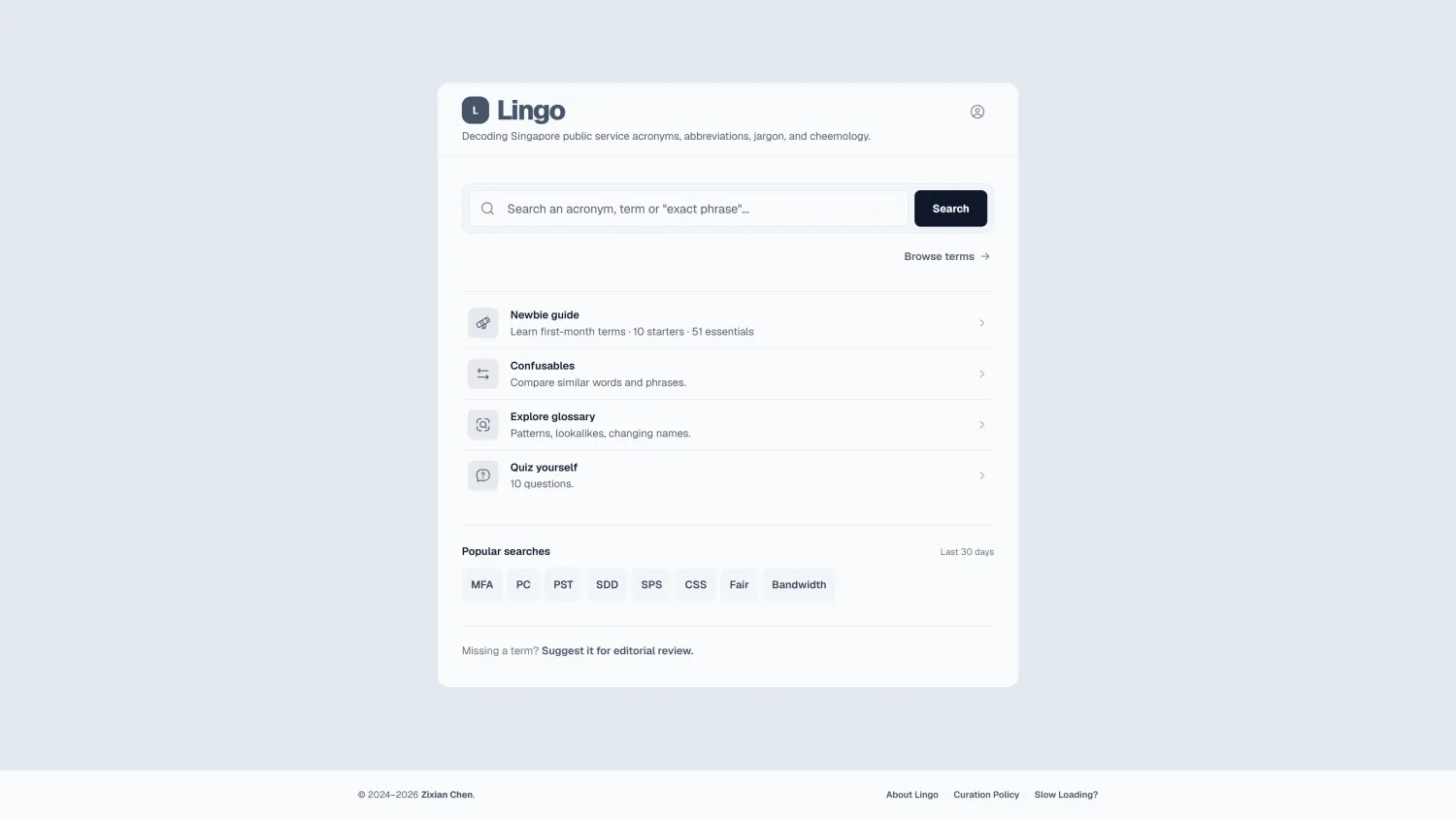 Lingo screenshot